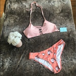 NWT Cupshe Size Medium Bikini in Peach 🍑